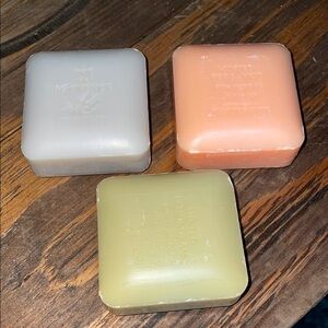 Pre de Provence Soap Trio in Gray, Orange, and Green
